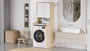 Hanah Home Armario para Lavadora Val2-Sw Natural y Blanco